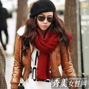 16韩凡儿全围巾发型