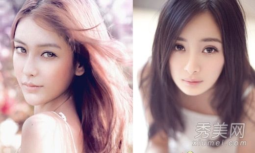 流行花旦发式PK杨蜜杨颖谁更漂亮