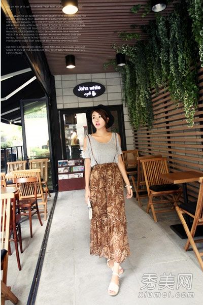 长裙搭配图片初秋超混搭风格