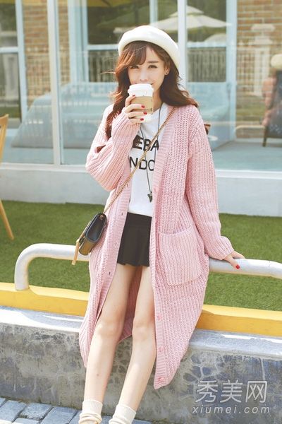 长开衫,短合身,身材好