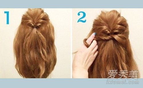 扎马尾辫是看上去漂亮的唯一方法。2幅特殊发饰课程的插图