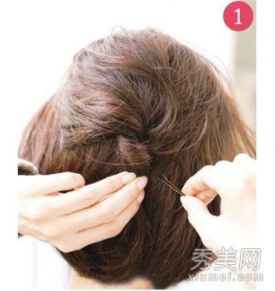 如何系好看的短发