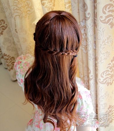 韩国辫子的半扎头发课程