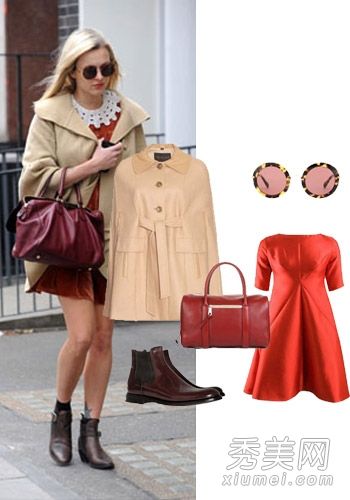 秋季穿着裙子合身外套小清新