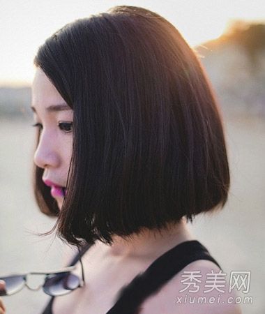 短发能最好的修饰脸9方脸女孩的清新和必要