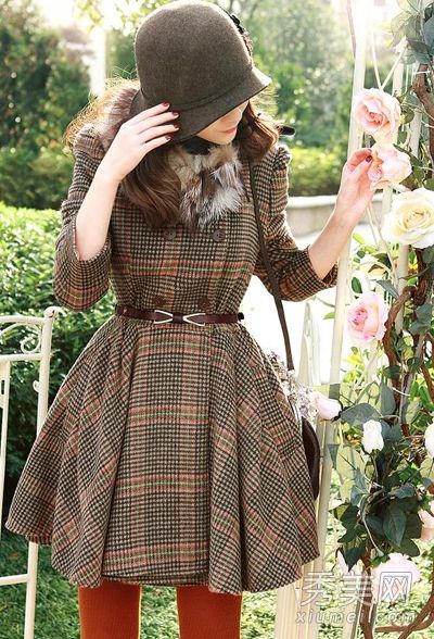 裙子,羊毛外套,优雅外套,秋冬款