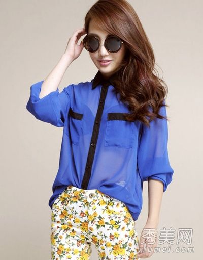 秋装透视衬衫性感迷人