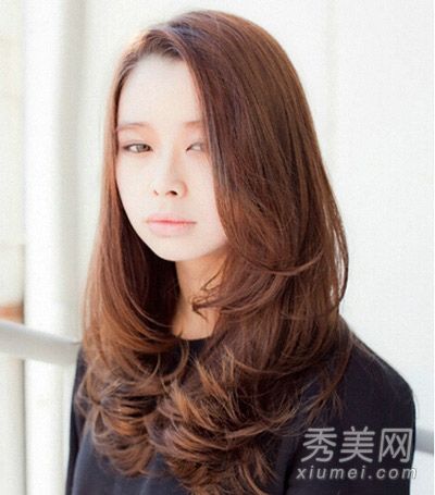 长发梨花头发型图片大脸变小脸