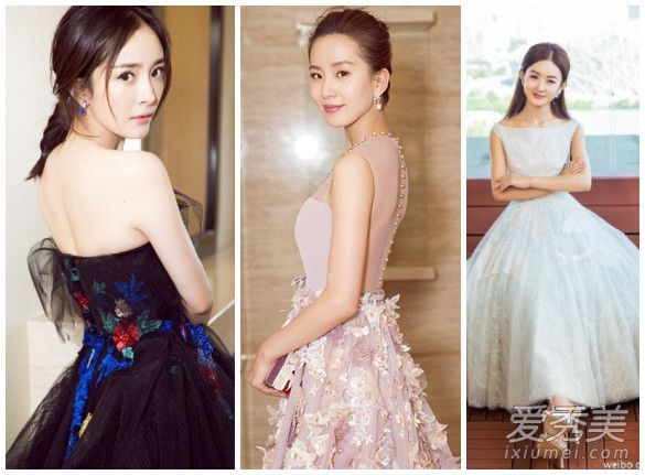 在2016年巴萨慈善之夜,刘诗诗、杨蜜和赵同组中,谁的发型最漂亮?
