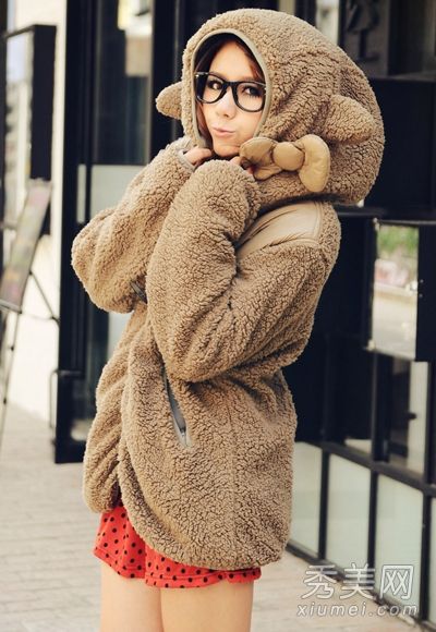 夹克针织衫毛绒可爱无辜的人爱