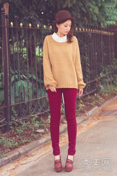 搭配8种毛衣组合，看起来很瘦。