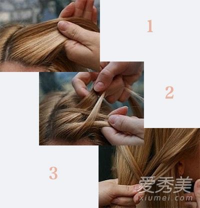 简单的手镯式发型增添了居家的气质