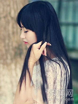 圆脸合适发型图片清新直发成女神