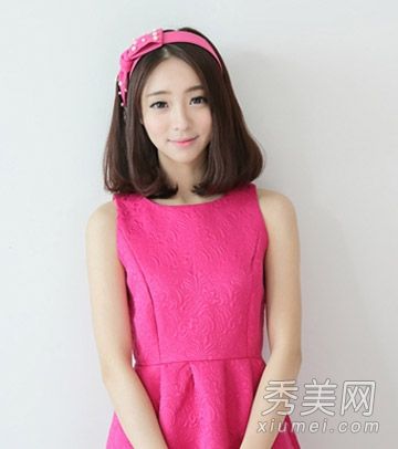 刘海改变脸型9清新中短发露瓜子脸