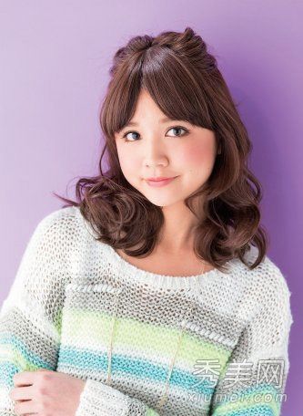 肩发如何绑好看可爱可爱半绑发教程