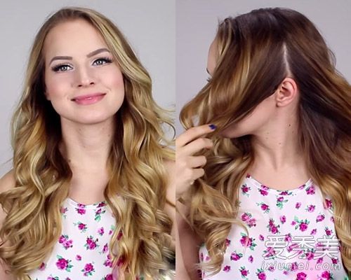 卷发整理教程展示DIY编织头发的华丽转变