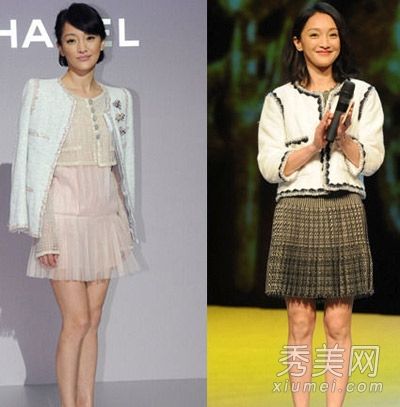 周迅的小香风夹克很漂亮