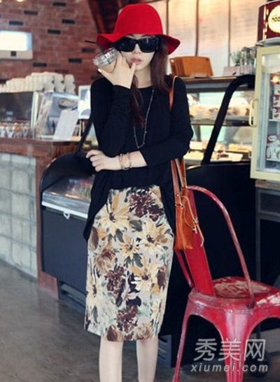 半身裙的气质配得住最美的秋天