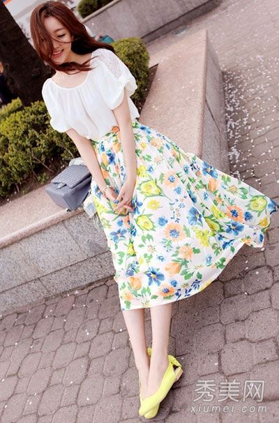 情侣花裙让秋装美丽清新