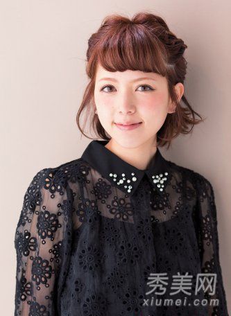 短发也是甜美可爱的女孩的短发编织教程
