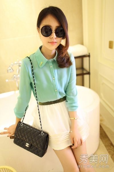 小清新薄荷绿色组合，搭配四月的清新和梦幻