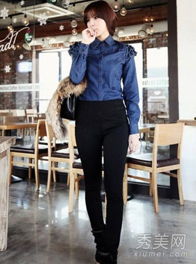 衬衫+裤子或包臀裙穿起来时尚又迷人优雅