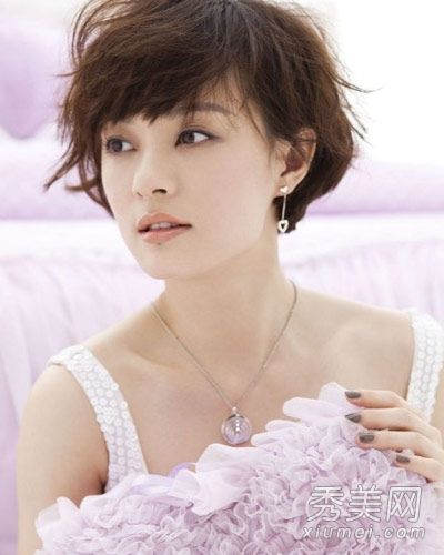 当红女演员孙俪展示了气质风格短发风格