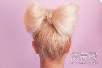 简单领结发型图案时尚大方