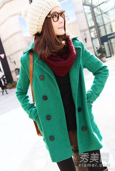 巧用秋冬呢绒展现高挑身材
