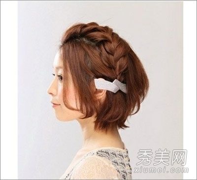 如何绑女孩的短发甜美清新diy教程