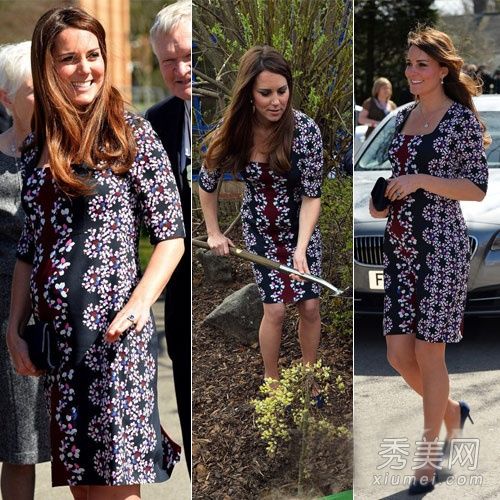 凯特,英格兰公主,怀孕的主角,美丽的花朵