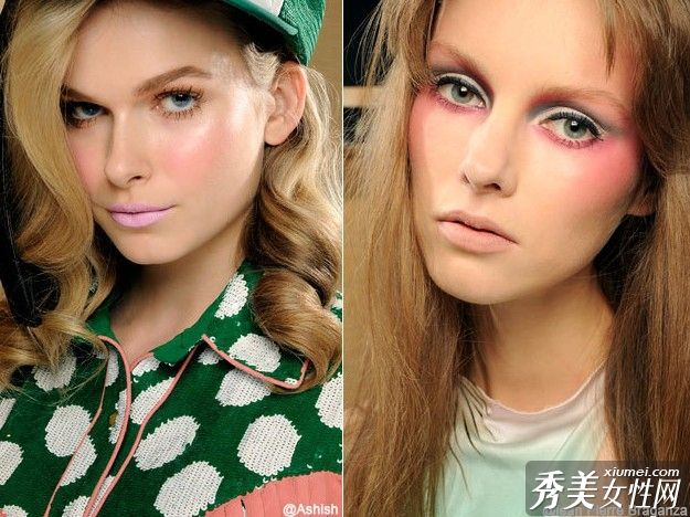 春夏季,桃花妆大受欢迎