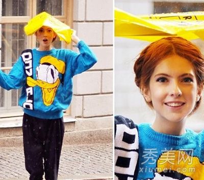 时尚博主埃布巴展示针织服装