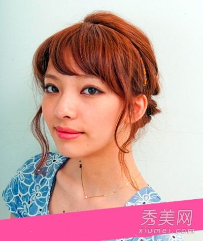简单的韩式发髻和盘发图案气质轻盈成熟的女性必须学会造型