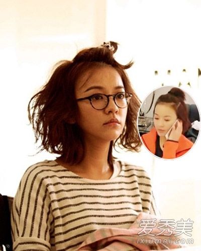 向精力充沛的女孩陈意涵学习,把头发扎好。两个动作来修复她的短发。