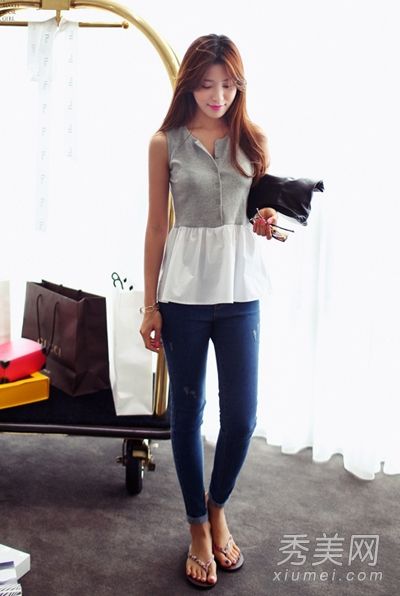 炎热夏季时尚夹克雪纺衬衫t恤漂亮