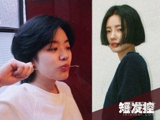 最佳短发造型亚洲女孩