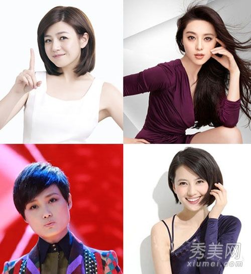 陈妍希&范冰冰最受欢迎的女演员展示不同脸型的最漂亮的部分发型
