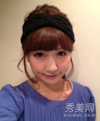 公主头发diy智能头巾甜美双层