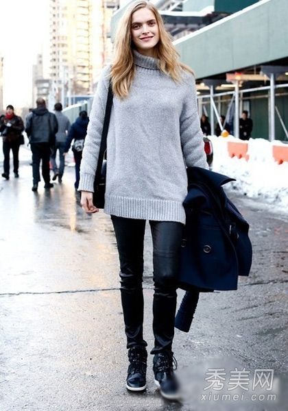 乌龟脖子不怕晚春寒潮展示时尚