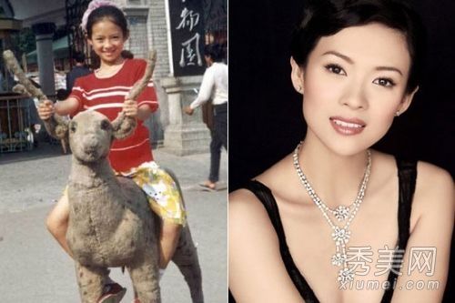 章子怡、李湘、杨幂成名前后的造型比较