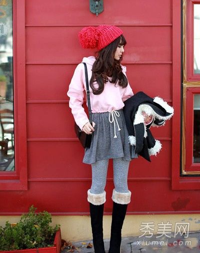 服装新款图片冬季打底穿着清新可爱