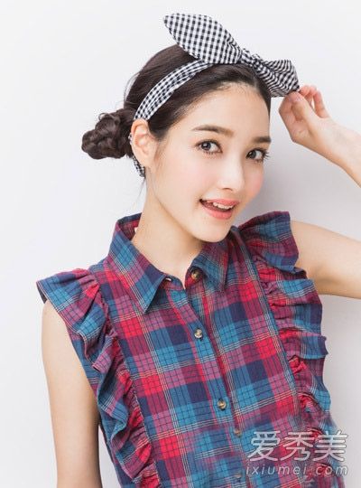 长直发如何扎好DIY发+马尾辫