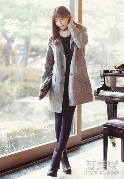 今冬流行的服装呢绒外套时尚搭配