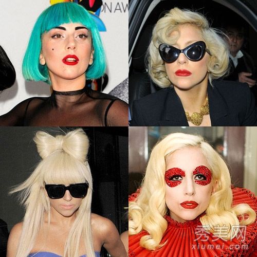 Gaga的發型有點滑稽可愛