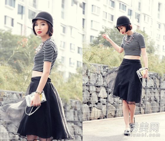 经典黑色短裙8种搭配演绎不同气质