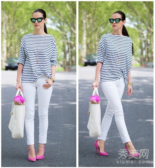 简约连衣裙+马尾辫OL夏季休闲气质