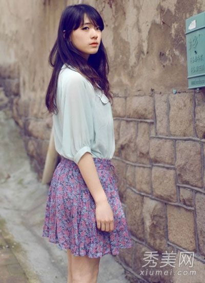 雪纺裙子碎花裙子流行连衣裙穿