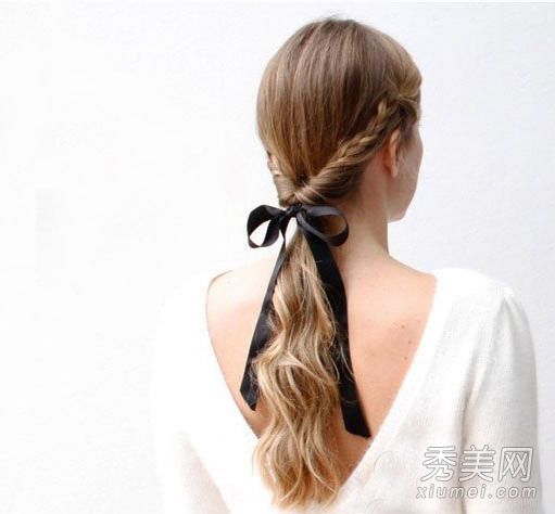 告别单调的马尾辫编织+美丽的发带哭泣!