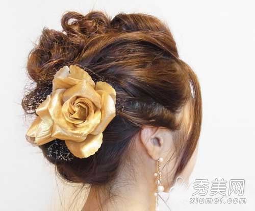 韩国花朵发带法图形时尚审美气质